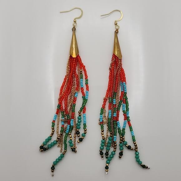 Boho Beaded Earrings - Picture 5 of 5